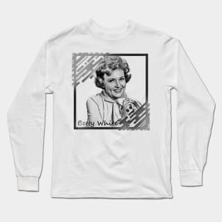 Betty White in Black & White Frame Concept Long Sleeve T-Shirt
